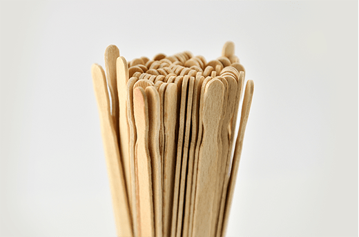 Vente en ligne de bâtonnets en bois, touillette à café